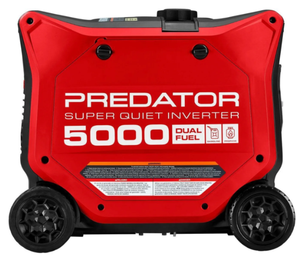 PREDATOR 5000 Watt Dual-Fuel Ultra-Quiet Inverter Generator with Remote Start and CO Safety Technology